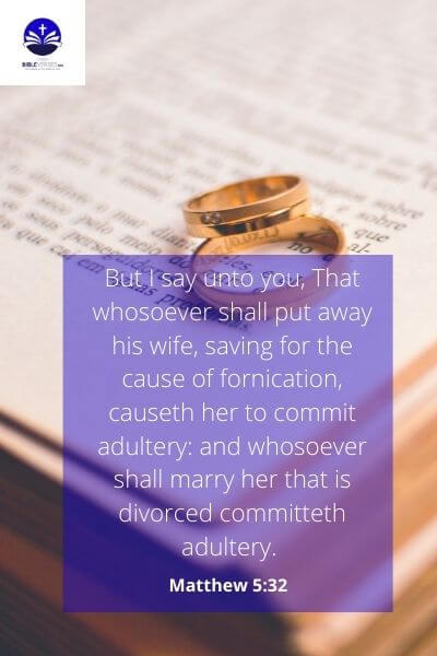 Matthew 532 - Bible verses about marriage and divorce