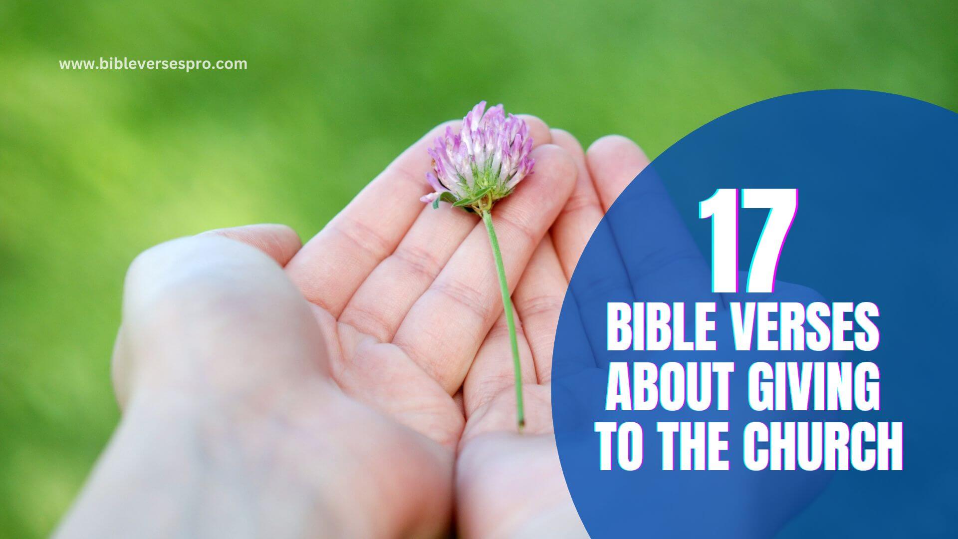 Bible Verses About Giving To The Church