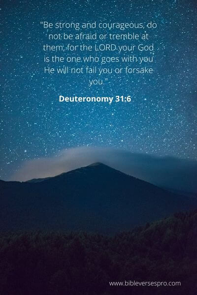 Deuteronomy 31_6 - Don't tremble, Be strong.