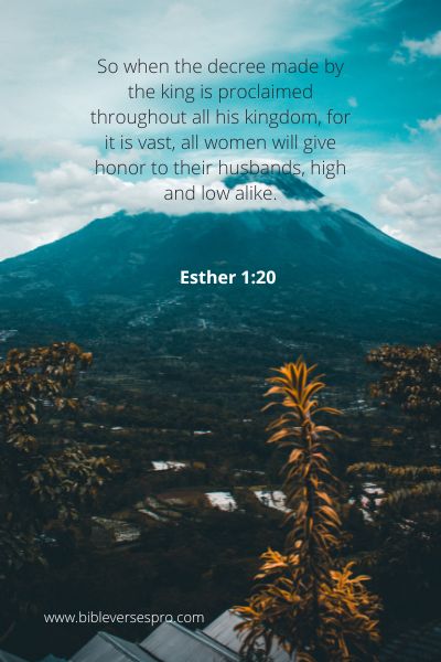 Esther 1:20 - Respect With High Regards
