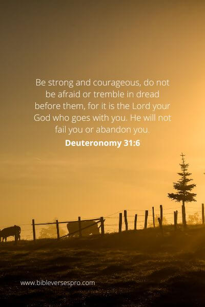 DEUTERONOMY 31-6 - Be Strong and Courageous.