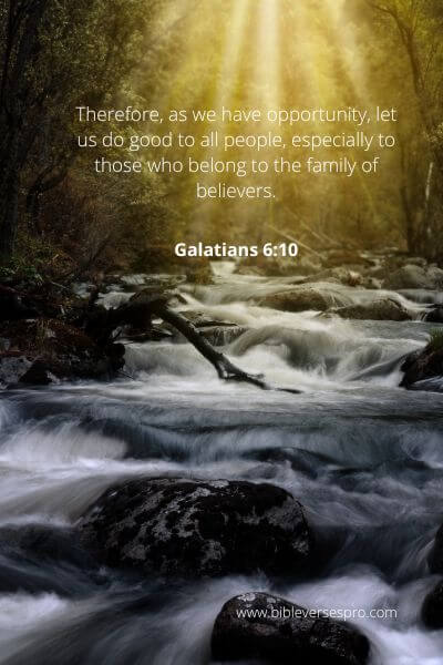 Galatians 6-10 -  Giving without expecting results.