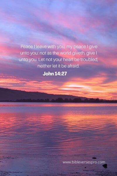 John 14-27 - Peace for the troubled heart.