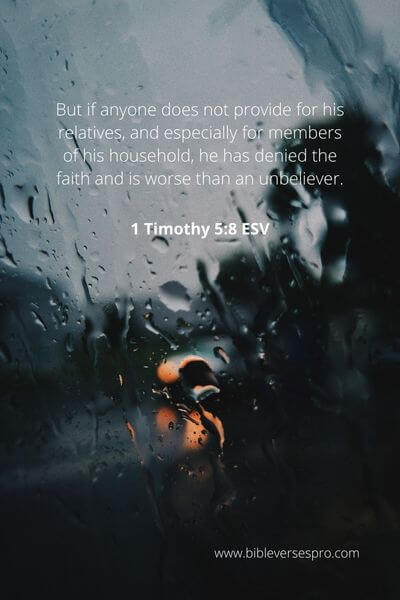 1 Timothy 5_8 - Providing For A Family Is Essential To One'S Faith