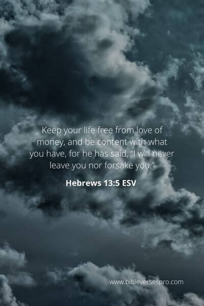 Hebrews 13_5 - Inner Satisfaction Is Vital In Obtaining This Divine Goal Of Leaving A Good Legacy