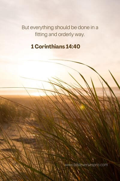 1 Corinthians 14_40 - Cleanliness is next to godliness
