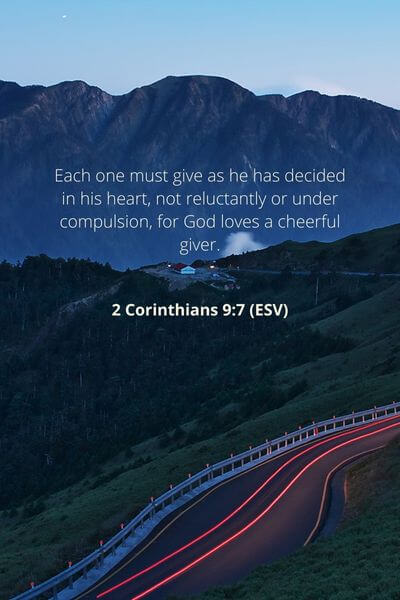 2 Corinthians 9_7 - Cheerful Giving Comes From A Heart That Loves To Do The Will Of The Lord