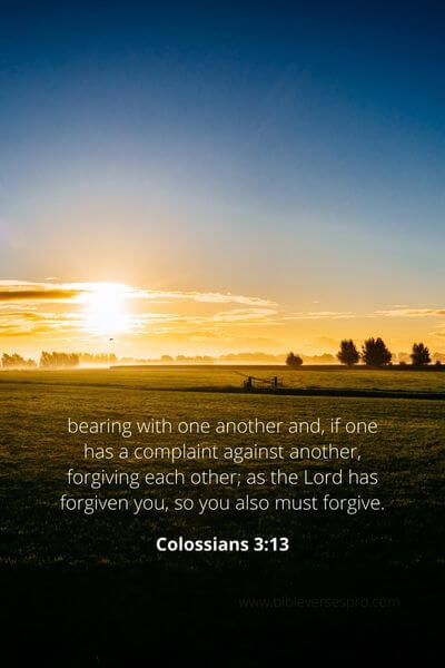 Colossians 3_13 - Believers should treat one another with respect and kindness