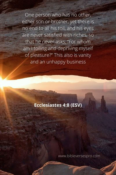 Ecclesiastes 4_8 - Success Without Family To Share Is Vanity