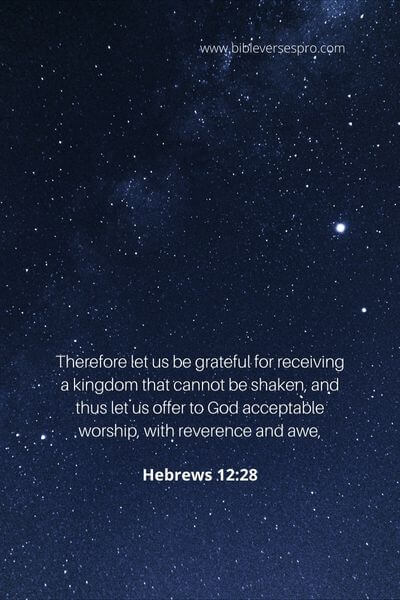 Hebrews 12_28 - We are one family. 