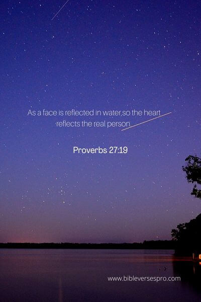 Proverbs 27_19 - Out of the abundance of the heart, the mouth speaks