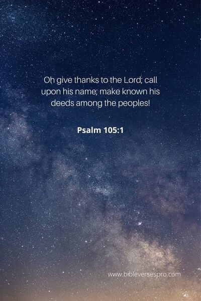 Psalm 105_1 - He alone can deliver us