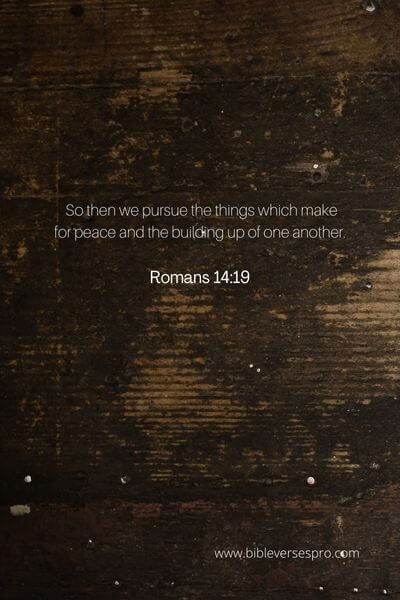 Romans 14_19 - Go After What Brings Peace And Harmony