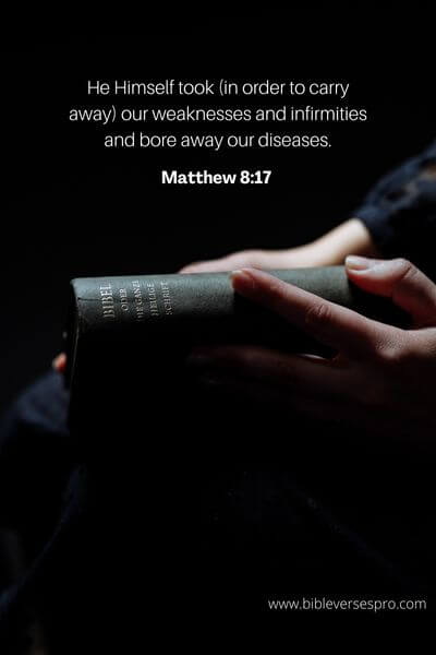 Matthew 8:17 - Christ came to die for our sins.