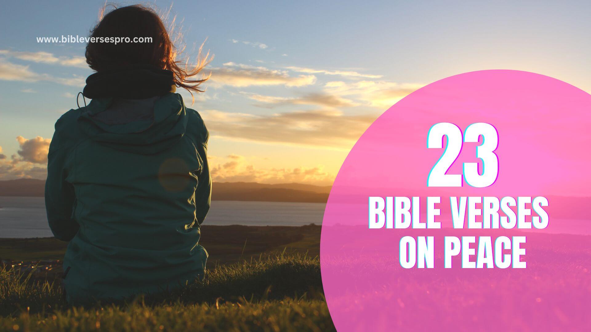 Bible Verses On Peace