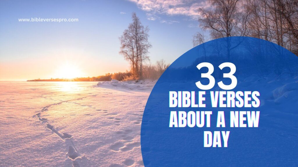33 Bible Verses about a New Day Bible Verses