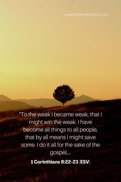 1 Corinthians 9_22-23 (ESV)