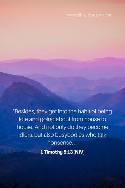 1 Timothy 5_13 (NIV)