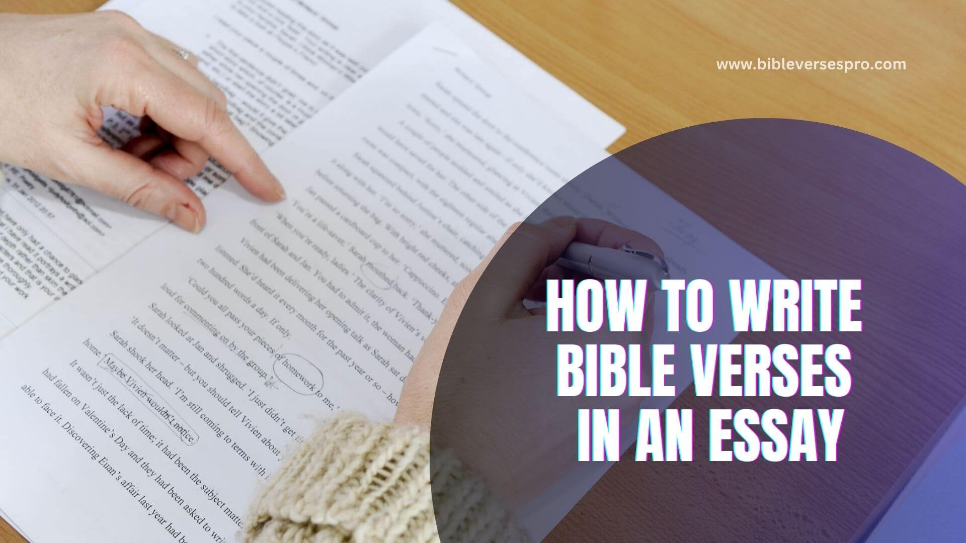 How To Write Bible Verses In An Essay [Full Guide]