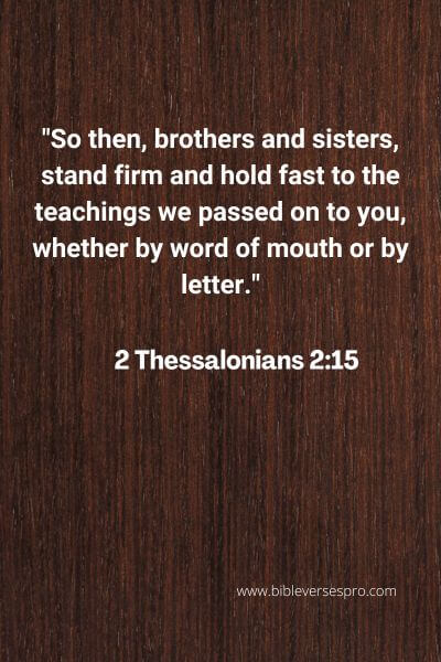 2 Thessalonians 2:15