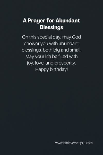 A Prayer for Abundant Blessings