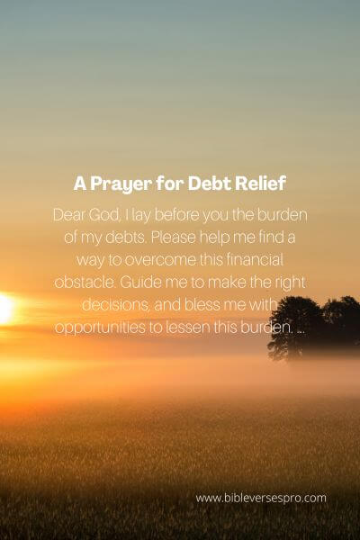 A Prayer for Debt Relief