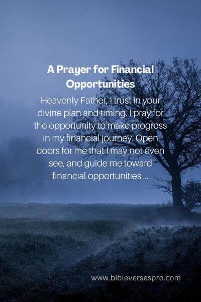 A Prayer For Financial Opportunities