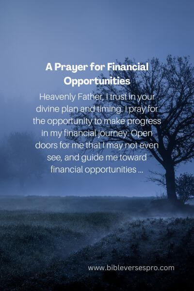A Prayer for Financial Opportunities