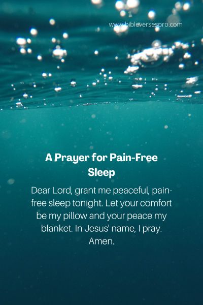 A Prayer For Pain-Free Sleep