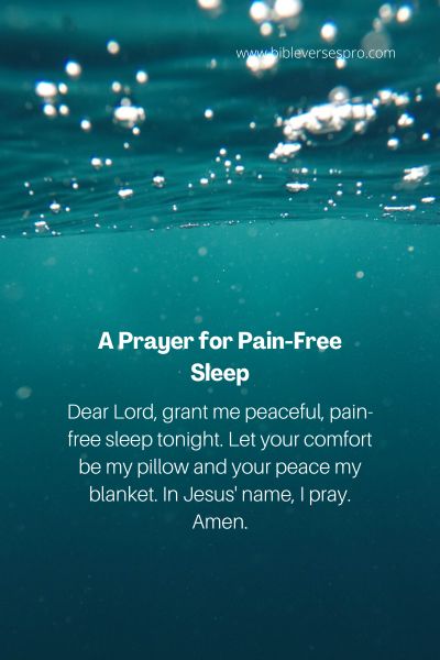 A Prayer for Pain-Free Sleep