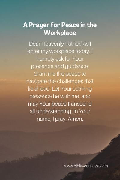 A Prayer for Peace in the Workplace (1)