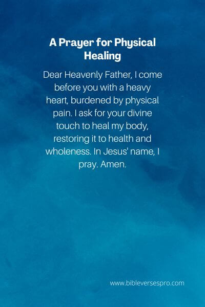 A Prayer For Physical Healing