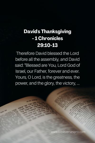 David's Thanksgiving - 1 Chronicles 29_10-13
