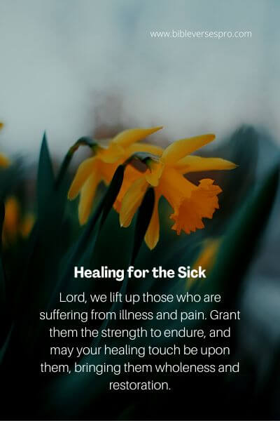 Healing For The Sick