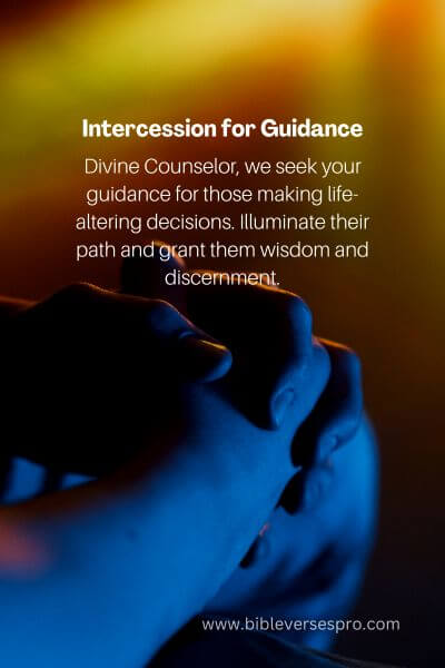 Intercession for Guidance
