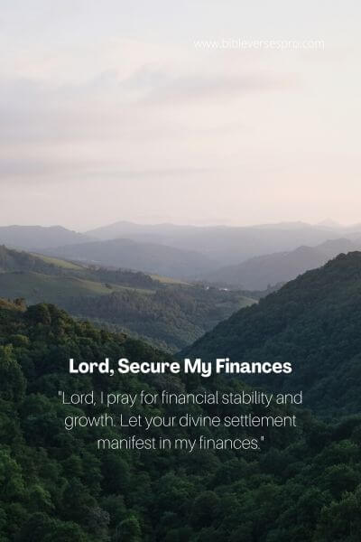 Lord, Secure My Finances