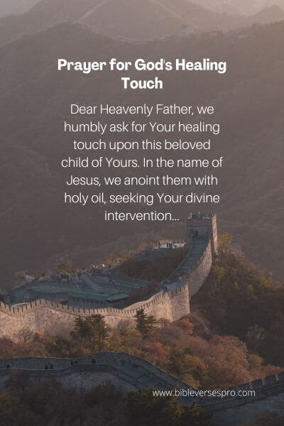 Prayer For God'S Healing Touch