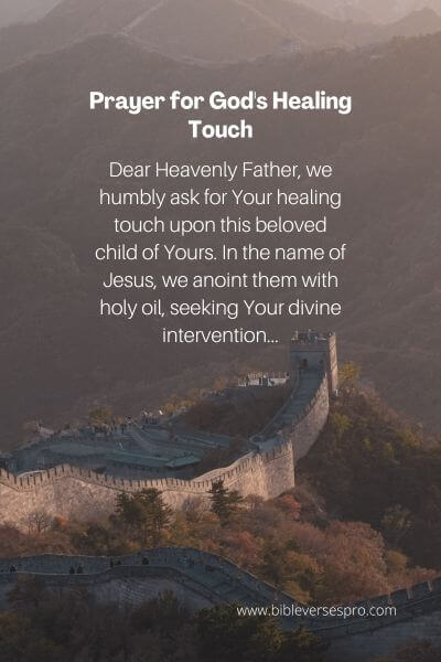 Prayer for God's Healing Touch