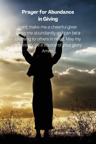 Prayer for Abundance in Giving