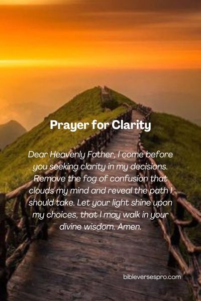 Prayer For Clarity