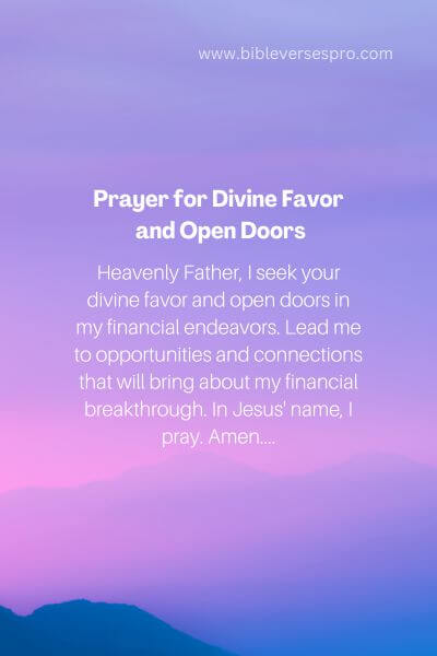Prayer for Divine Favor and Open Doors