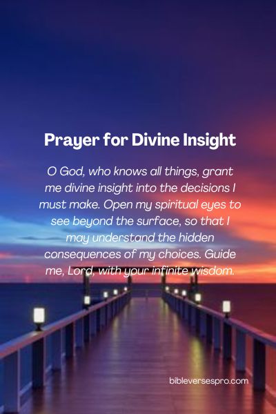 Prayer For Divine Insight