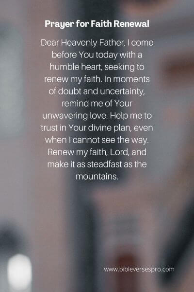 Prayer for Faith Renewal