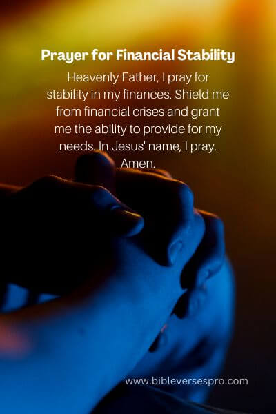 Prayer for Financial Stability