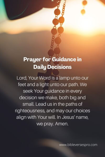 Prayer for Guidance in Daily Decisions
