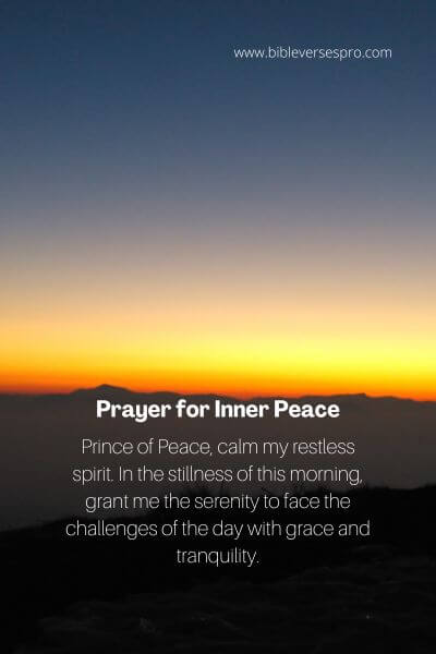 Prayer For Inner Peace