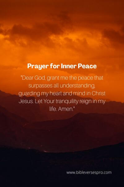 Prayer for Inner Peace