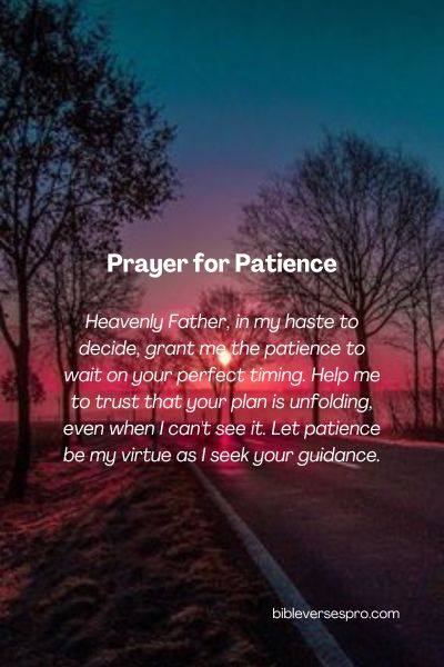 Prayer For Patience