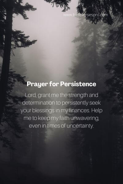 Prayer For Persistence