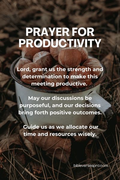 Prayer for Productivity